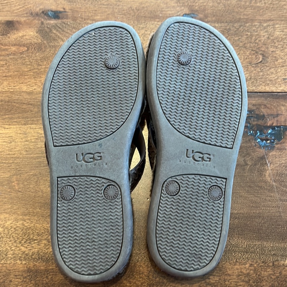 Ugg Fur Lined Flip Flops - Picture 2 of 3